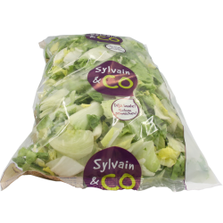 Salade verte lavée coupée