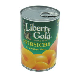 Pêches au sirop léger en boîte