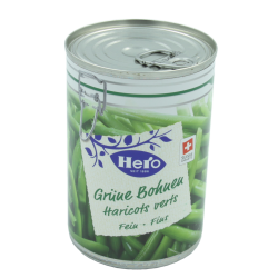 Haricots verts en boîte